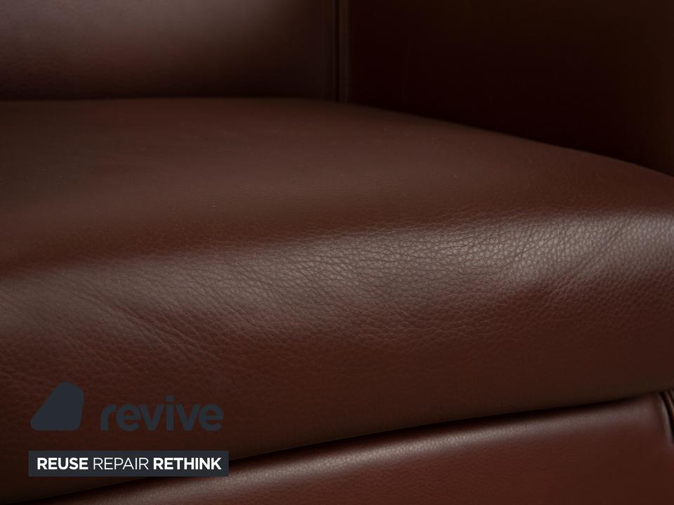 Wittmann Aura XL Leder 2x Sessel Braun Rot – Bild 4