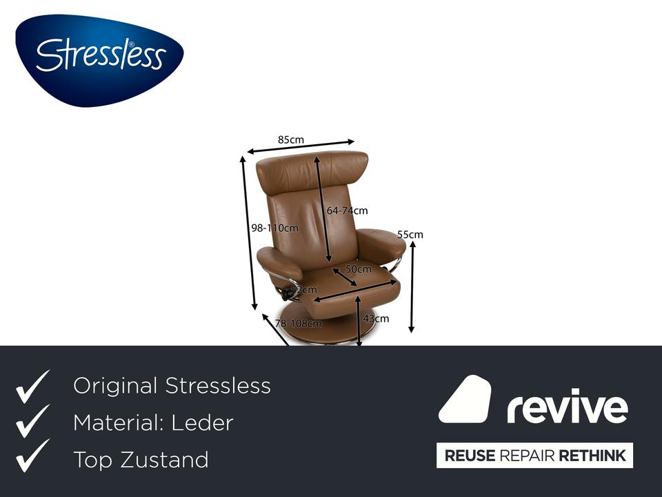 Stressless Jazz M Leder Sessel Braun inkl. Hocker manuelle – Bild 2