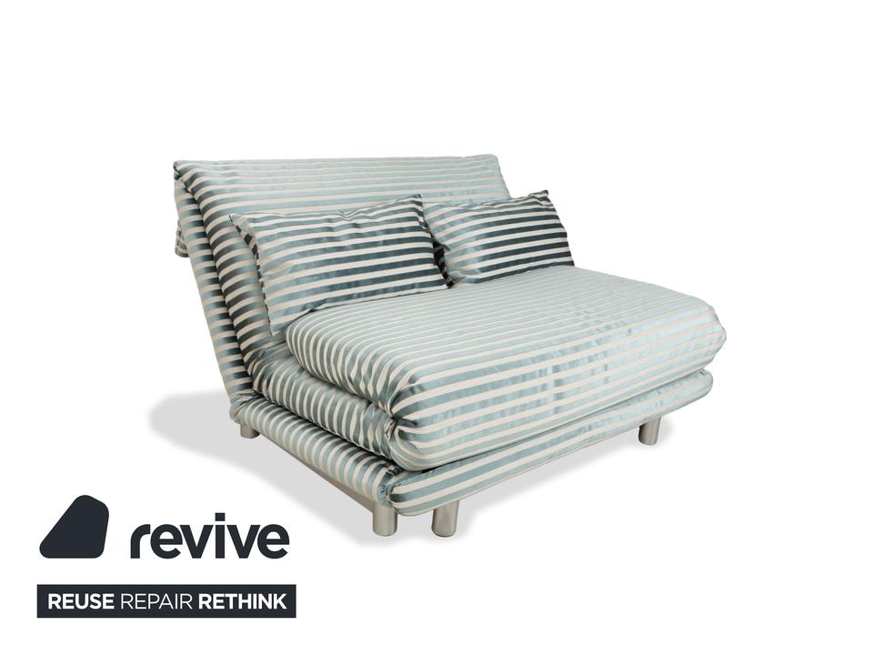 Ligne Roset Multy Zweisitzer Stoff Grün Silber gestreift ✨ – Bild 4