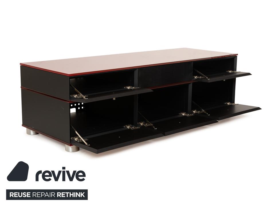 Spectral Holz Sideboard Rot Braun Schwarz Lowboard – Bild 4