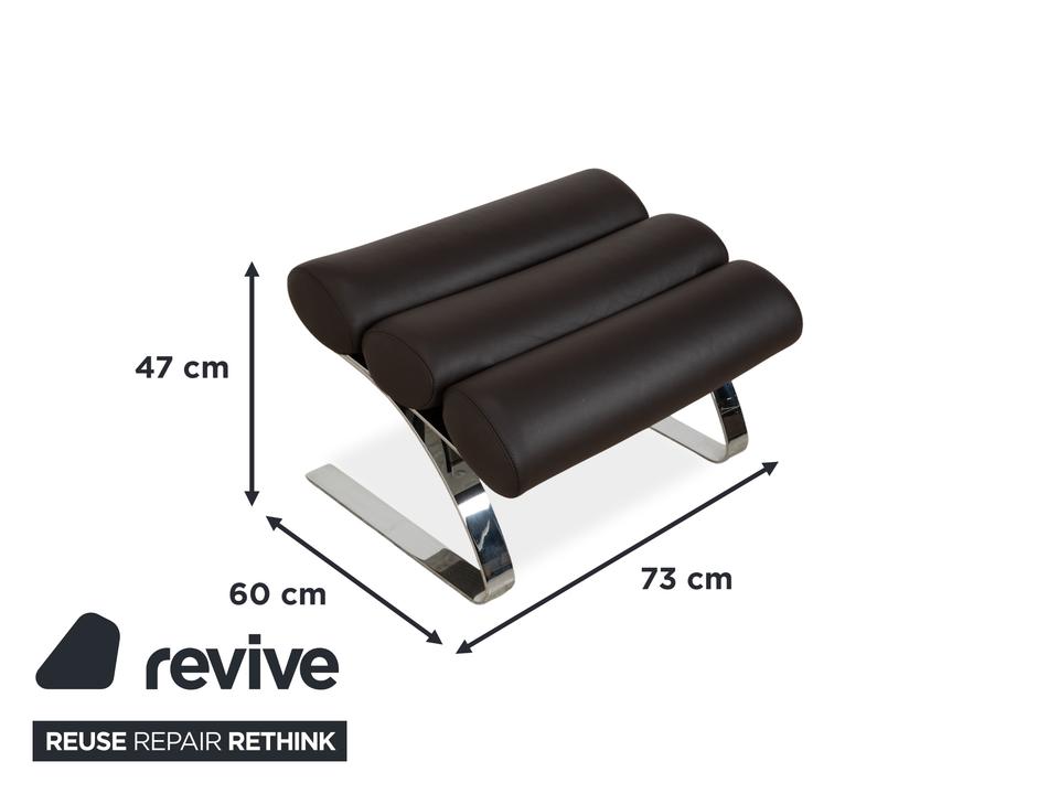 Cor Sinus Leder Sessel Schwarz inkl. Hocker – Bild 12