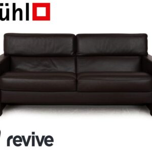 Brühl Francis Leder Dreisitzer Braun manuelle Funktion Sofa Couch