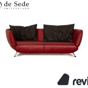 de Sede DS 102 Leder Dreisitzer Rot Sofa Couch ✨