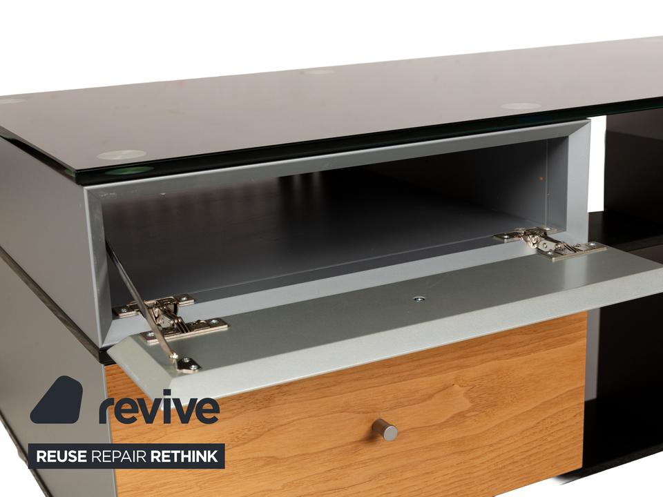 Spectral CL 1552 Glas Holz Metall Sideboard Schwarz Braun Grau – Bild 5