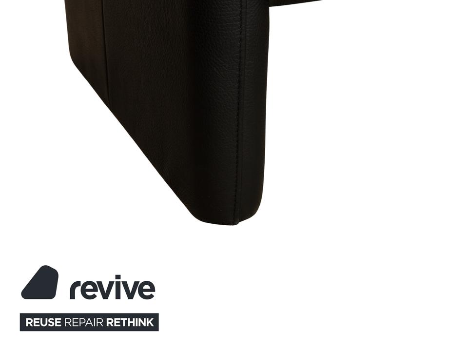 Jori Linea Leder Zweisitzer Schwarz manuelle Funktion Sofa Couch – Bild 7