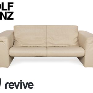 Rolf Benz 6800 Leder Zweisitzer Creme Sofa Couch