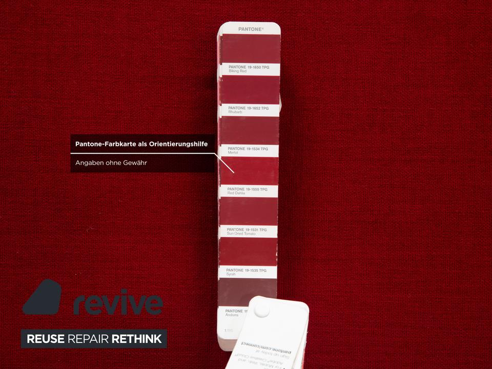 Ligne Roset Multy Dreisitzer Stoff Rot Beige Gestell Schwarz ✨ – Bild 8