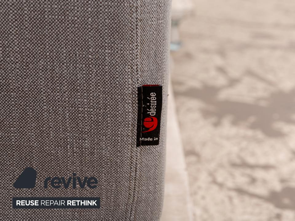 Glow In Stoff Ecksofa Grau Récamière rechts Sofa Couch – Bild 9