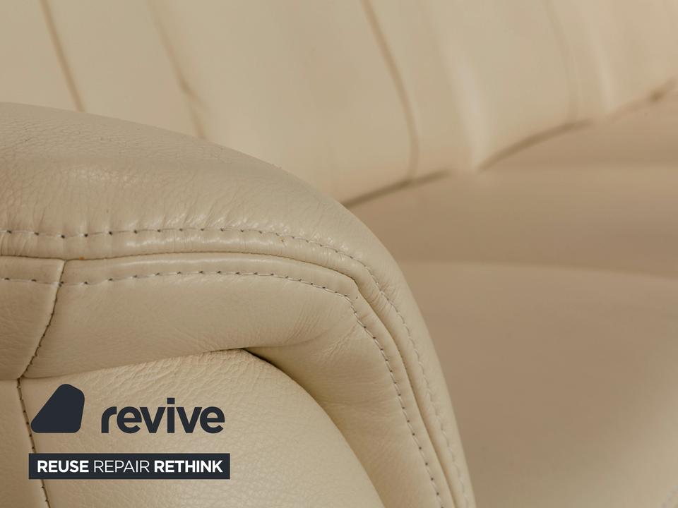 Polinova Leder Ecksofa Creme manuelle Funktion Sofa Couch – Bild 4