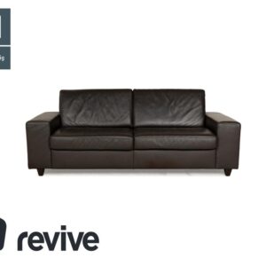 Ewald Schillig Leder Dreisitzer Dunkelbraun Sofa Couch
