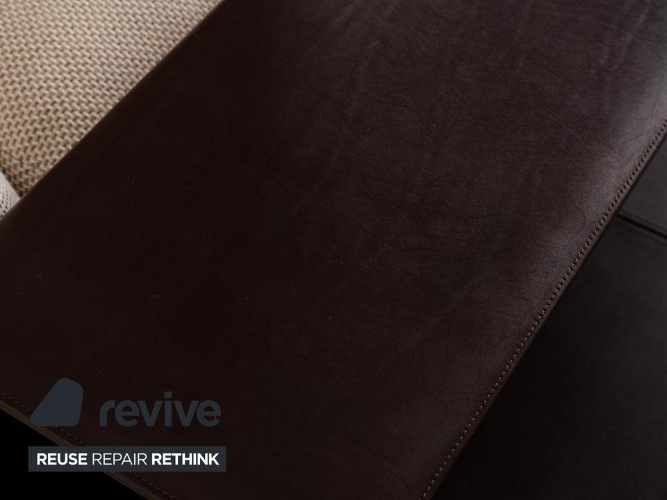 Walter Knoll Grand Suite Stoff Sofa Garnitur Creme Leder – Bild 10