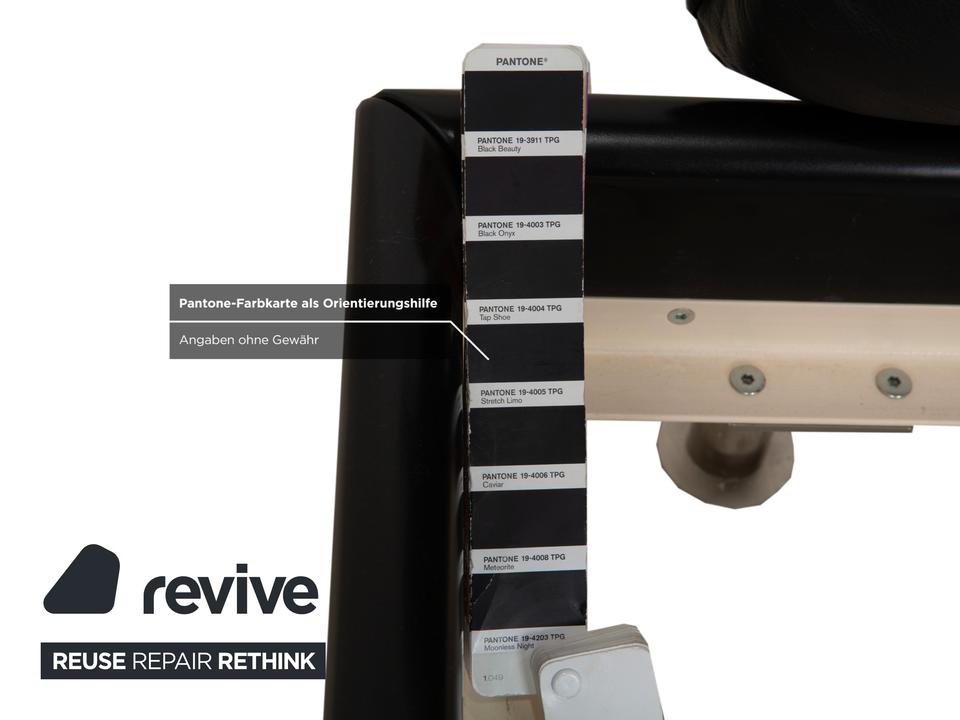 Möller Design Leder Holz Bett Schwarz Silber 200x200 – Bild 10