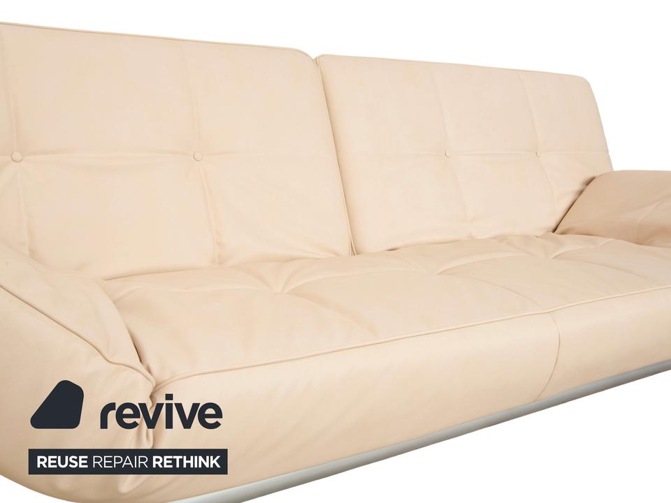 Ligne Roset Smala Dreisitzer Creme Beige veganes Leder manuelle – Bild 8