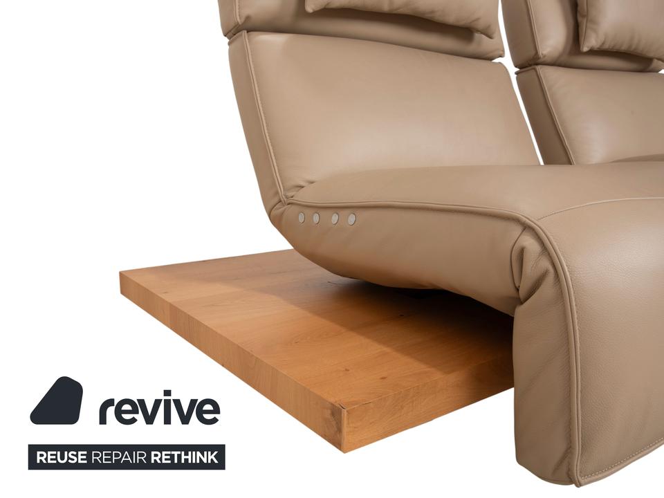 Koinor Free Motion Etino 2 Leder Holz Zweisitzer Beige – Bild 13