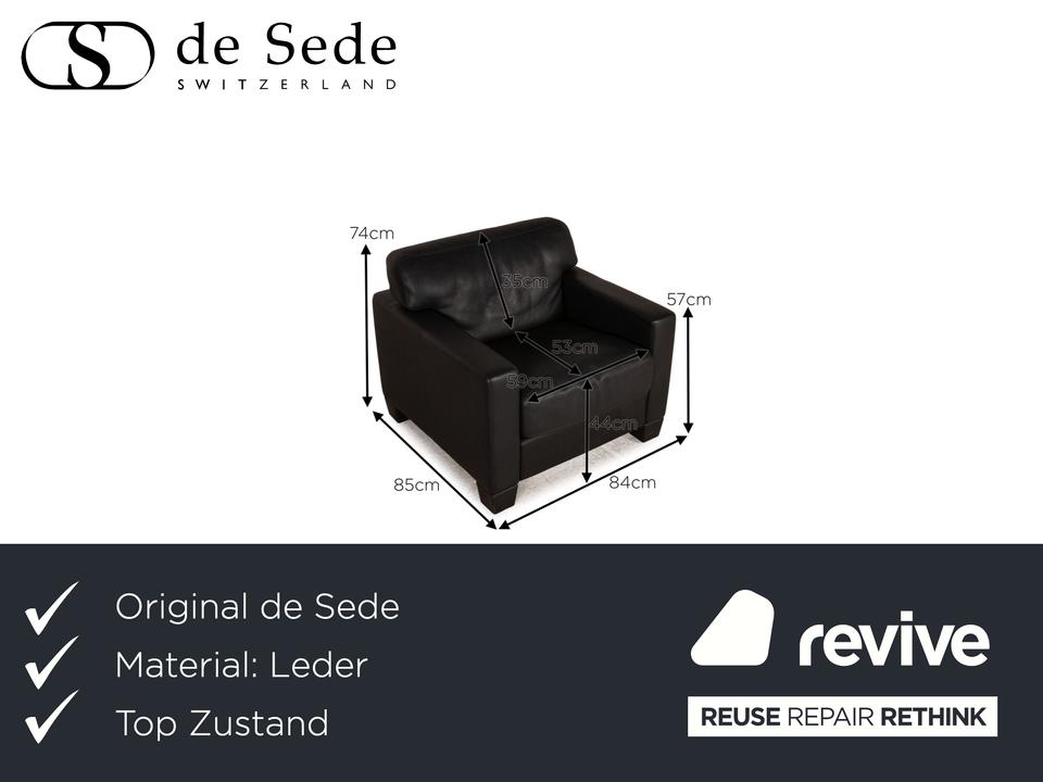 de Sede DS 17 Leder Sessel Schwarz ✨ – Bild 2