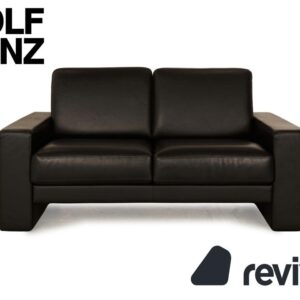 Rolf Benz EGO Leder Zweisitzer Schwarz Sofa Couch