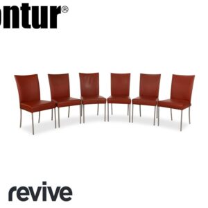 6er Garnitur Contur Penthouse Leder Stuhl Braun