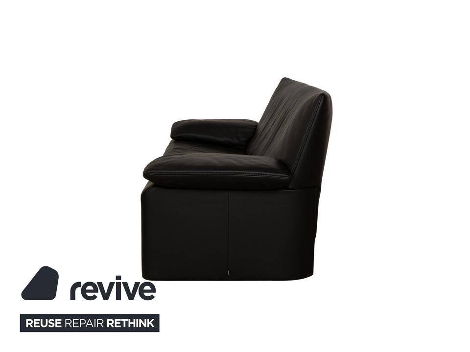Jori Linea Leder Zweisitzer Schwarz manuelle Funktion Sofa Couch – Bild 13