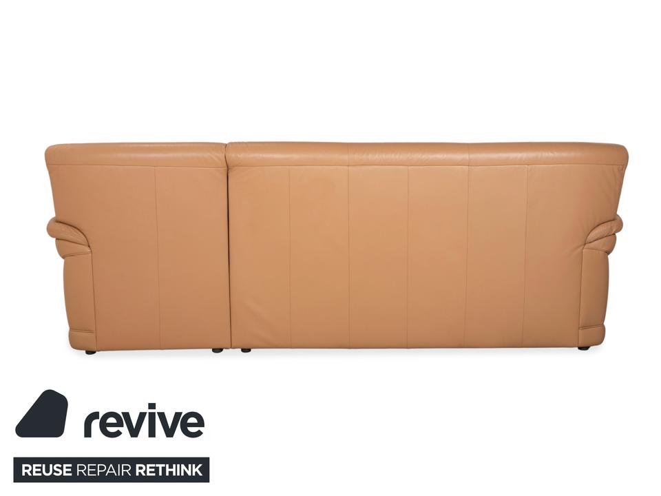 Himolla Leder Viersitzer Braun Beige Sofa Couch – Bild 11