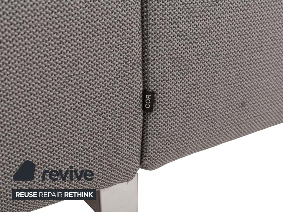 Cor Conseta Stoff Ecksofa Grau Recamiere Rechts Sofa Couch – Bild 8