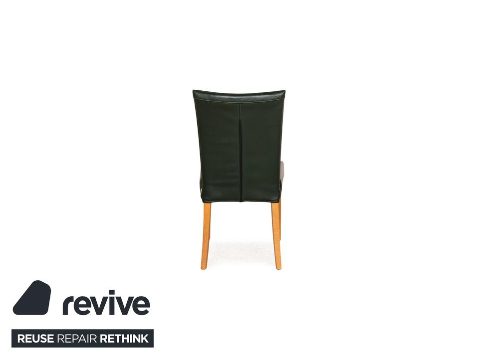 Bert Plantagie Leder Stuhl Grün Braun – Bild 10
