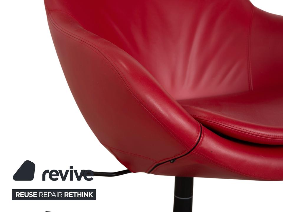 Varier Kokon Leder Sessel inkl. Hocker Rot – Bild 10