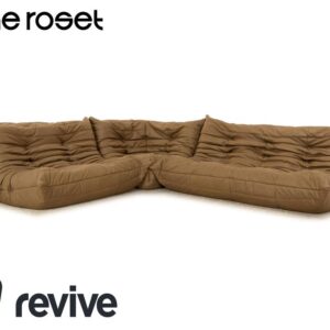 Ligne Roset Togo veganes Leder Stoff Ecksofa Olivgrün Khaki ✨