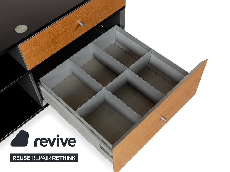 Spectral CL 1552 Glas Holz Metall Sideboard Schwarz Braun Grau – Bild 7