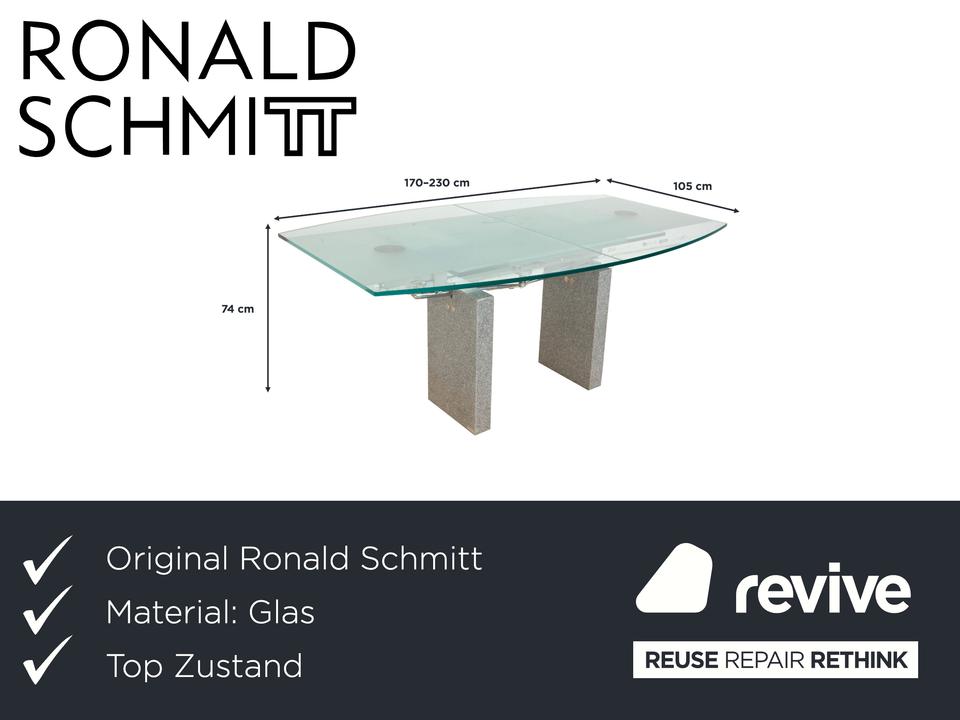 Ronald Schmitt K5000/E Glas Esstisch Silber Granit manuelle – Bild 2