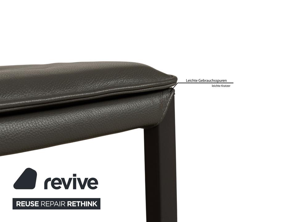 4er Garnitur Cattelan Italia Isabel Leder Stuhl Grau – Bild 5