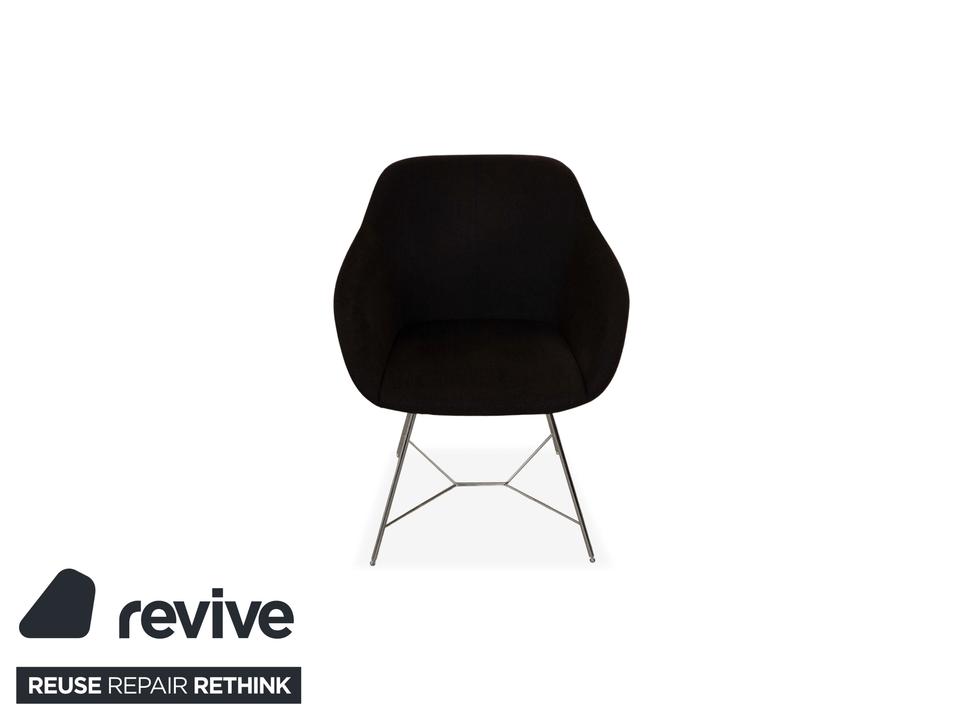 Walter Knoll Turtle Chair Stoff Sessel Braun Schwarz – Bild 7