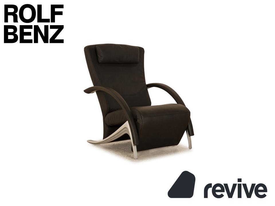 Rolf Benz 3100 veganes Leder Stuhl anthrazit / schwarz manuelle ✨