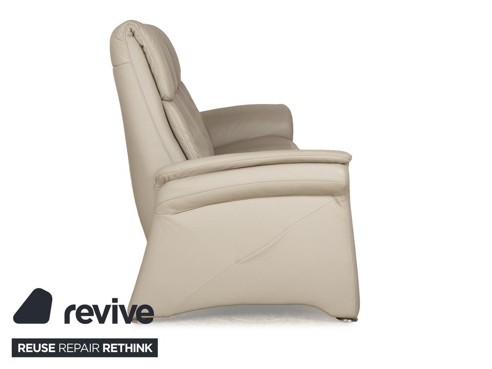 Himolla Cumuly Leder Sofa Garnitur Beige Hellgrau Dreisitzer – Bild 14