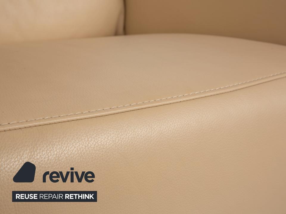 Himolla Leder Zweisitzer Creme Beige Sofa Couch – Bild 3