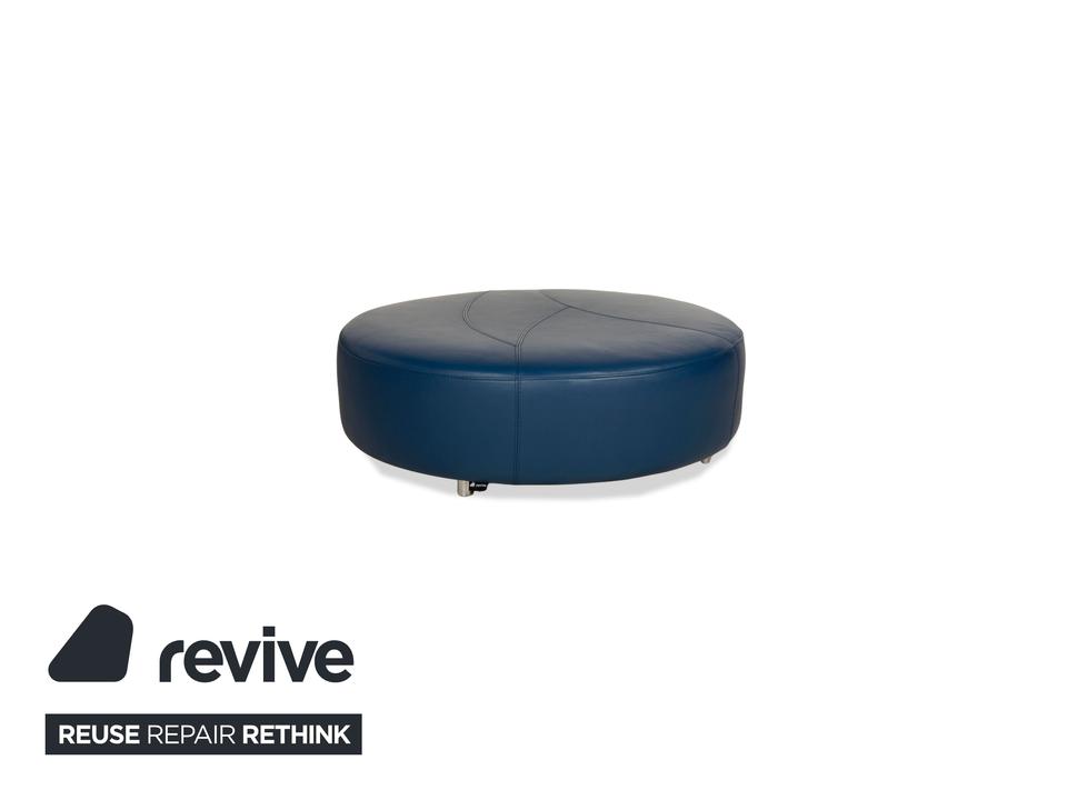 Roche Bobois TANGRAM Leder Hocker Blau – Bild 8