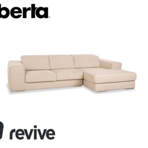 alberta Summer Stoff Ecksofa Beige Creme Recamiere Rechts Sofa