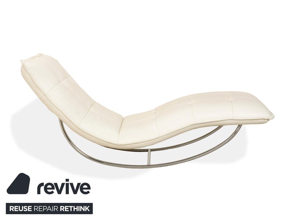 Willi Schillig Woow Leder Liege Weiß Creme Beige Wiegeliege – Bild 7