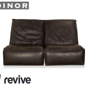 Koinor Free Motion Epiq Leder Zweisitzer Sofa Anthrazit Grau