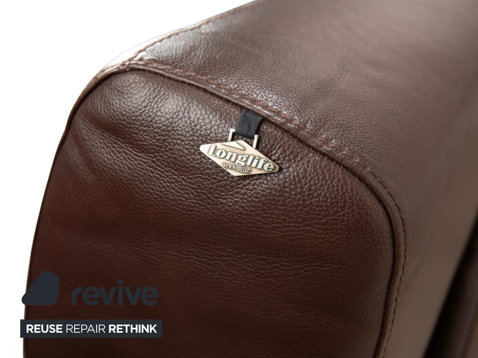 Willi Schillig Taboo Leder Dreisitzer Braun manuelle Funktion – Bild 12