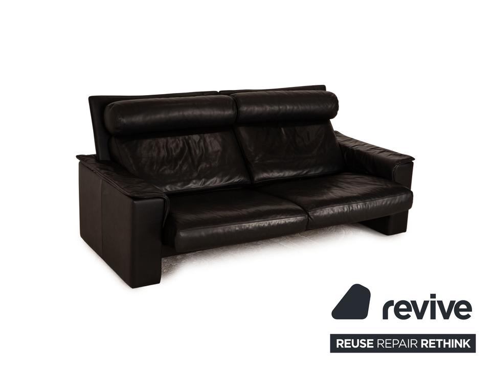 de Sede Leder Dreisitzer Schwarz Sofa Couch – Bild 3