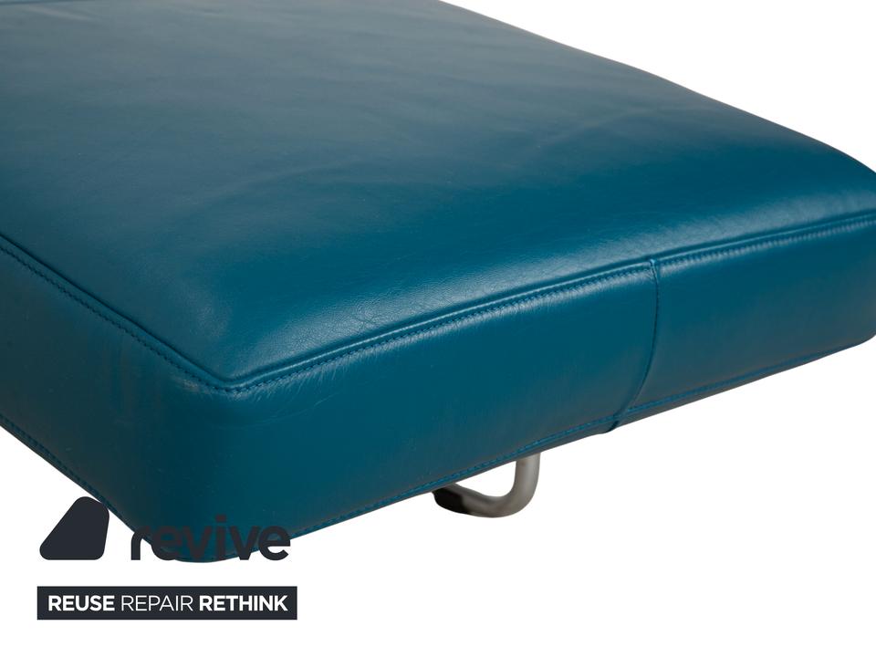Rolf Benz 680 Leder Liege Petrol Blau manuelle Funktion – Bild 7