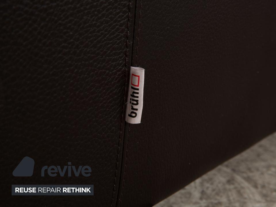 Brühl Francis Leder Dreisitzer Braun manuelle Funktion Sofa Couch – Bild 7