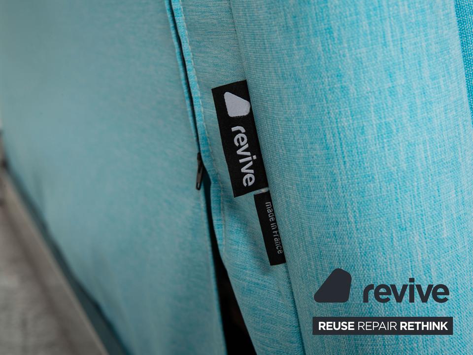 ligne roset Multy Stoff Dreisitzer Blau Sofa Couch – Bild 6