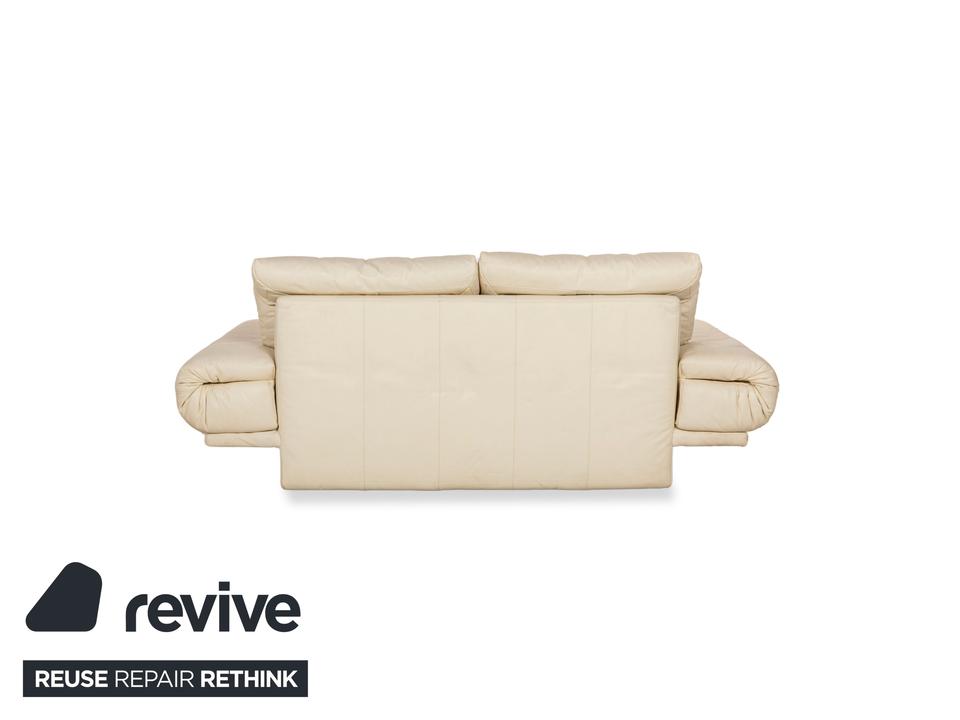 Rolf Benz 345 Leder Zweisitzer Creme Sofa Couch – Bild 12