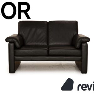Cor Conseta Leder Zweisitzer Schwarz Sofa Couch