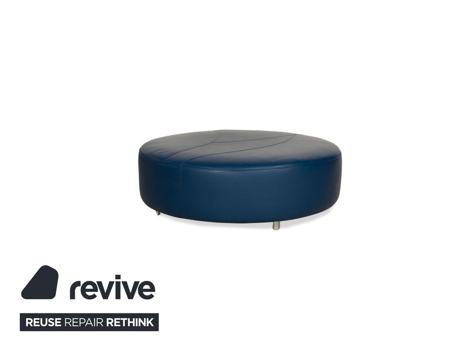 Roche Bobois TANGRAM Leder Hocker Blau – Bild 6