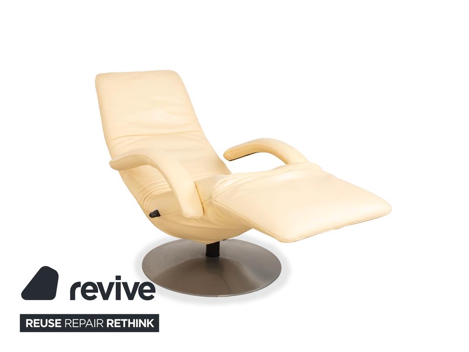 Jori Yoga Mono Move Leder Sessel Creme manuelle Funktion – Bild 4