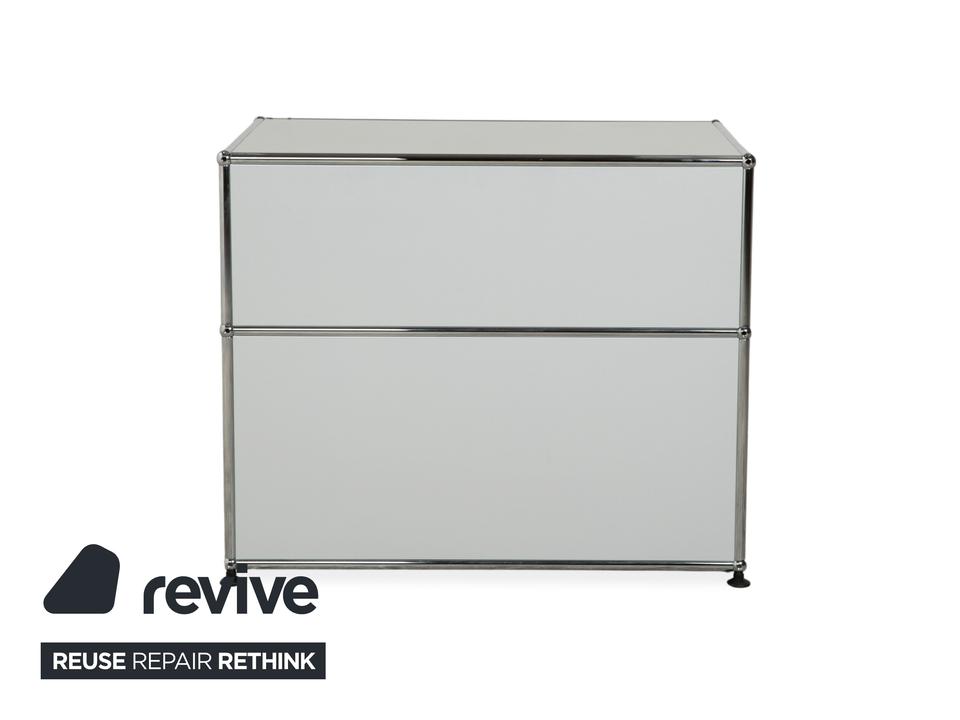 USM Haller Metall Sideboard Hellgrau Hellblau Reinweiß Schublade – Bild 14