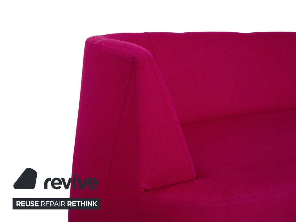 Brühl Powder Stoff Zweisitzer Rosa Pink Magenta Sofa Couch – Bild 3