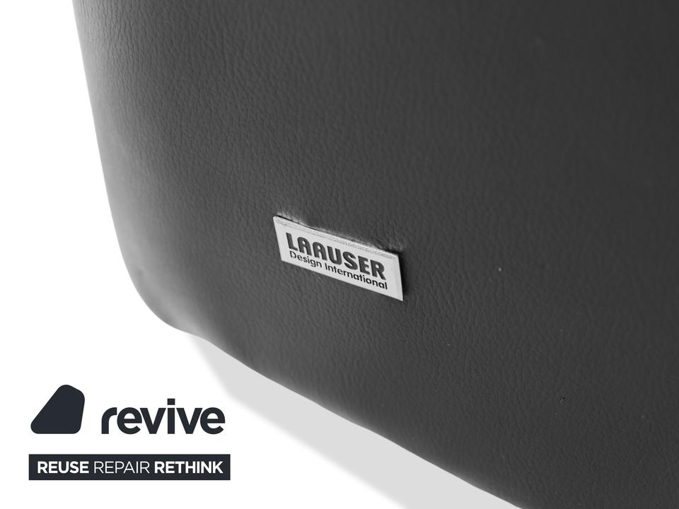 Laauser Atlanta Leder Sessel Schwarz – Bild 6